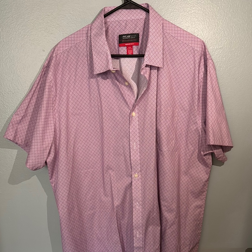 Kenneth Cole Casual Pink Button Down Shirt for Warm Weather